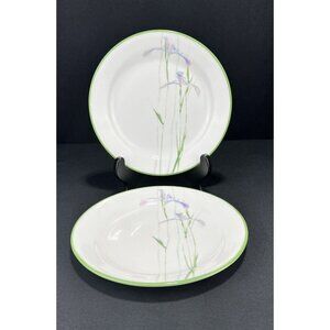 Corelle Shadow Iris Dessert Plates ~ 7.25 Diameter~Set of 2